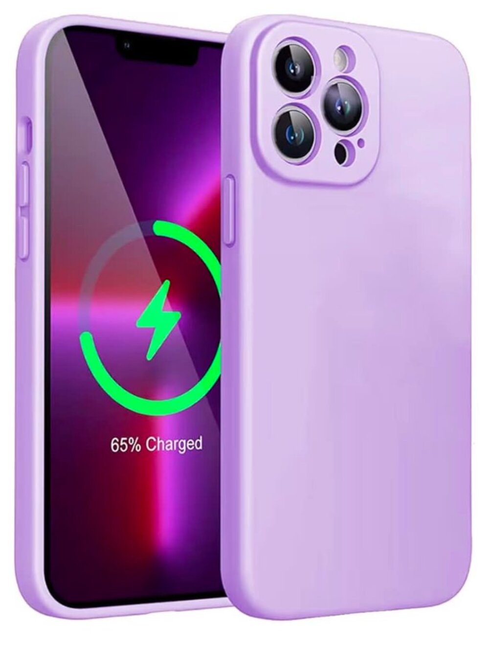 Brand New iPhone 15 Plus Lavender Anti-Scratch Liquid Silicone Case